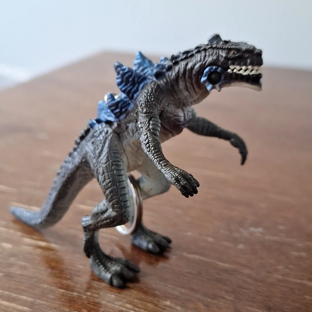 Toho Equity Godzilla Blue and Black Dinosaur Keychain for Reptile Enthusiasts
